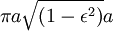 \pi a \sqrt{(1-\epsilon^2)}a