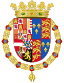 Coat of Arms of Philip II of Spain, English King Consort-Spanish Variant (1556-1558).svg