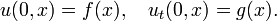  u(0,x)=f(x), \quad u_t(0,x)=g(x). \,